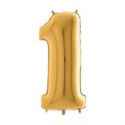 MYLAR NUMERO ORO 1 1mt
