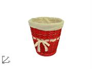 CESTO C/MERLETTO ALTO 30x30 ROSSO
