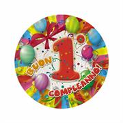PIATTI BUON 1 COMPLEANNO 10pz.