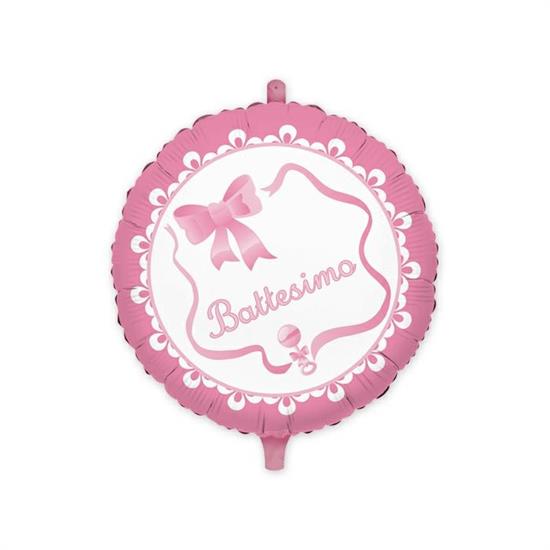 MYLAR 45cm BATTESIMO ROSA