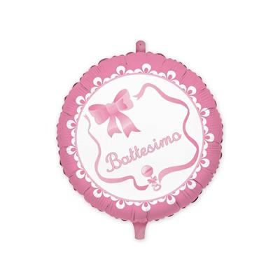 MYLAR 45cm BATTESIMO ROSA