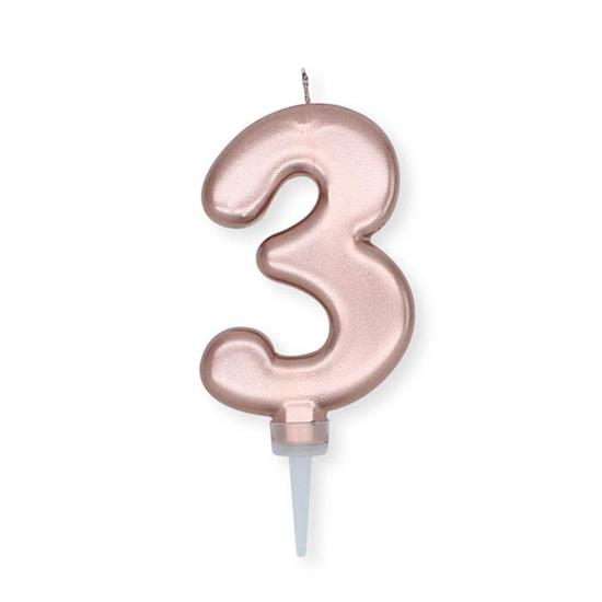 CANDELINA PLUMP ROSE GOLD 3 10cm