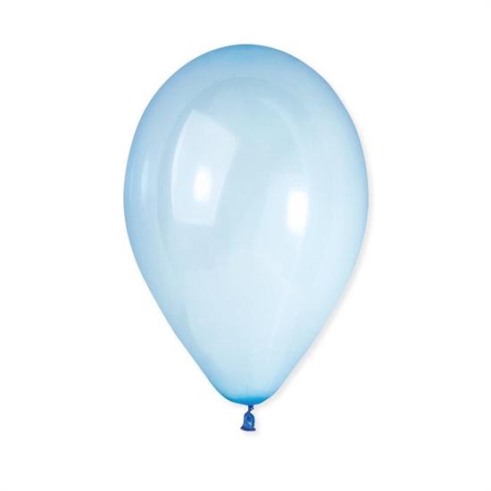 PALLONCINI CRYSTAL 13'/33cm CELESTE 50pz