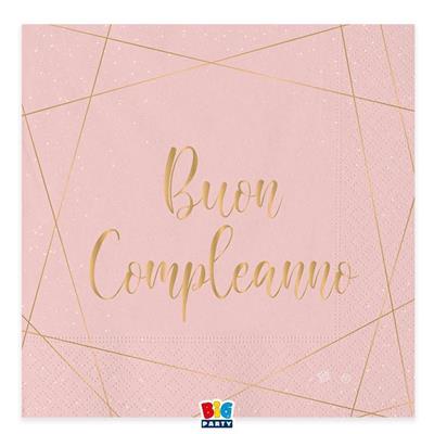 TOVAGLIOLI COMPLEANNO ROSE GOLD 20pz