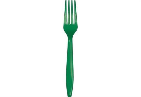 FORCHETTE PLASTICA VERDE 24pz