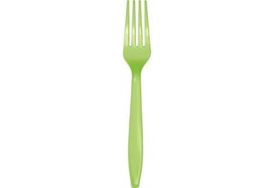FORCHETTE PLASTICA VERDE MELA 24pz