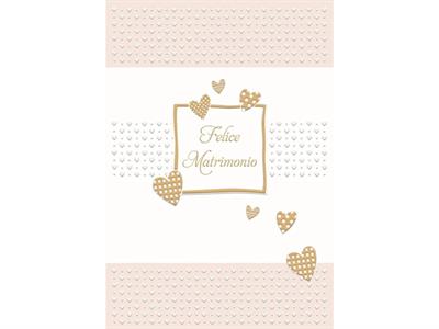 BIGLIETTO NOZZE FELICE MATRIMONIO