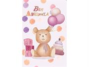 BIGLIETTO NASCITA ORSO BEN ARRIVATA
