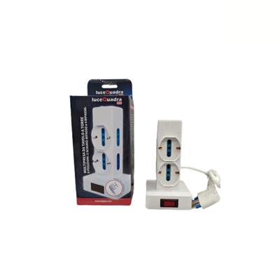 MULTIPRESA TORRE 6 POSTI (2 SCHUKO + 4 BIPASSO) SPINA 16A