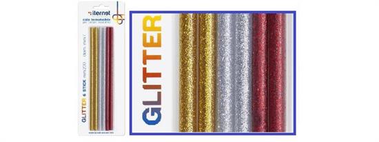 COLLA A CALDO GLITTER 7mm 20cm 6pz