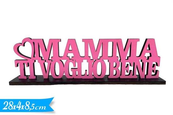 SCRITTA MAMMA TI VOGLIO BENE 28x8,5cm
