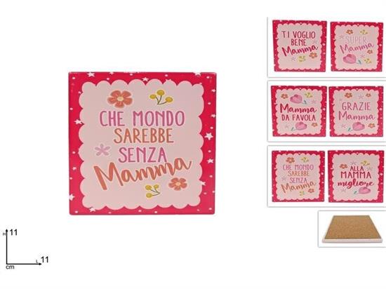 SOTTOBICCHIERE MAMMA 11cm BASE SUGHERO