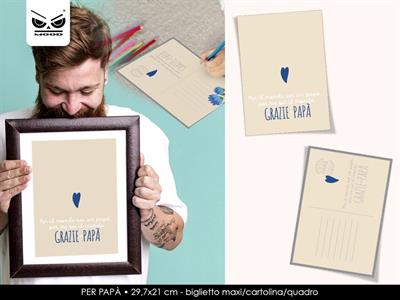 BIGLIETTO PAPA' MAXI CARTOLINA - QUADRO