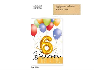 BIGLIETTO 6 ANNI PALLONCINO