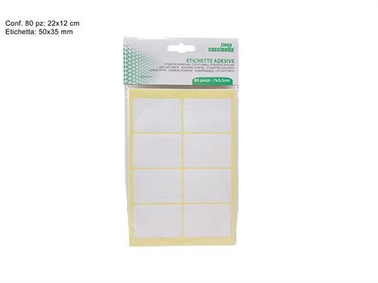 ETICHETTE ADESIVE BIANCHE 5x3,5cm 80pz