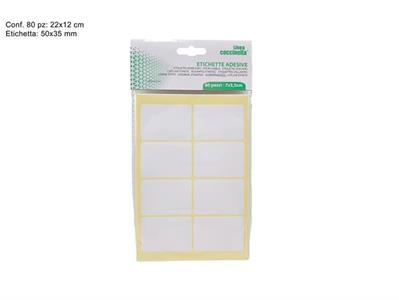 ETICHETTE ADESIVE BIANCHE 5x3,5cm 80pz