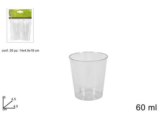 BICCHIERINI TRASPARENTI 60ml 20pz