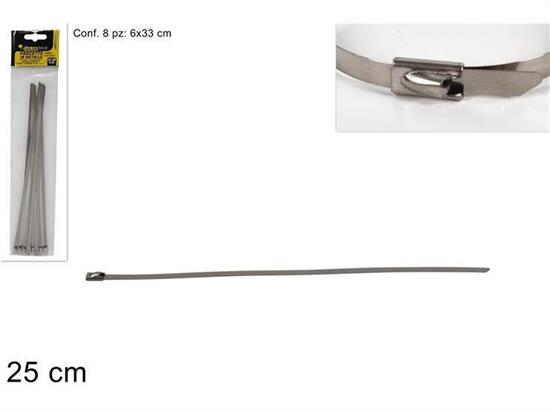 FASCETTE METALLO 25cm 8pz