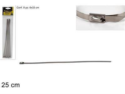 FASCETTE METALLO 25cm 8pz