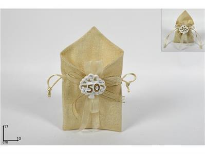 SACCHETTO 50 ANNI C/ALBERO DELLA VITA 10x17