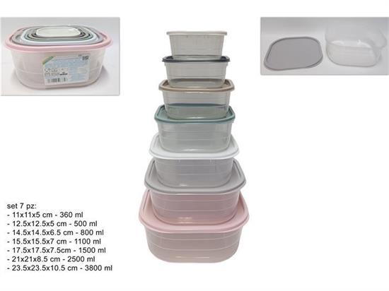 CONTENITORI CUCINA QUADRATI 7pz COL.SOFT