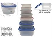 CONTENITORI CUCINA RETTANGOLARI 7pz COL.SOFT