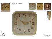OROLOGIO MURO QUADRATO EFFETTO LEGNO