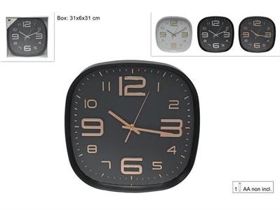 OROLOGIO MURO QUADRATO C/NUMERI 3D