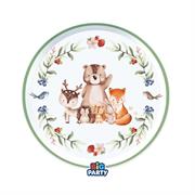 PIATTI WOOD ANIMALS 18cm 6pz