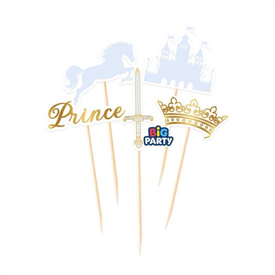 CAKE TOPPER MINI PRINCE 5pz