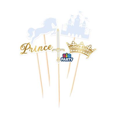 CAKE TOPPER MINI PRINCE 5pz