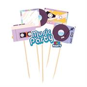 CAKE TOPPER MINI MUSIC PARTY 5pz