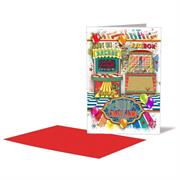 BIGLIETTO COMPLEANNO VINTAGE JUKE BOX