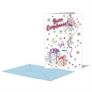 BIGLIETTO COMPLEANNO FEMMINILE REGALI DOPPIA ROTELLA