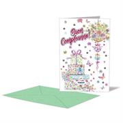 BIGLIETTO COMPLEANNO FEMMINILE DONI DOPPIA ROTELLA
