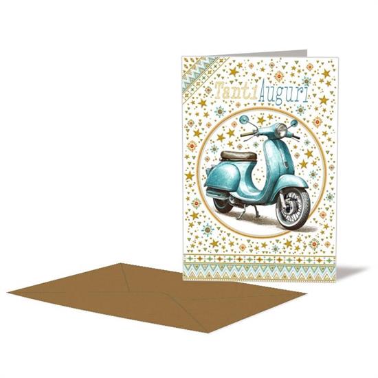 BIGLIETTO AUGURI VESPA