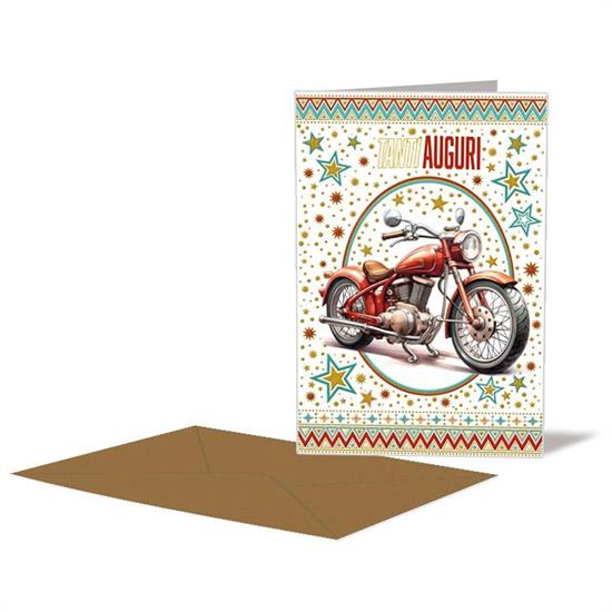 BIGLIETTO AUGURI MOTO