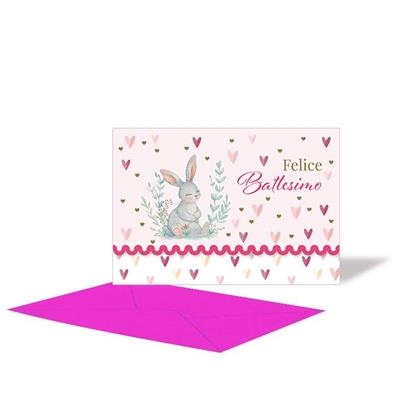 BIGLIETTO BATTESIMO P/SOLDI BIMBA