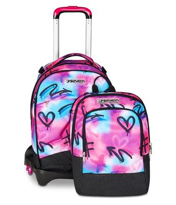 TROLLEY SEVEN JACK 3ruote SPRINT PAINT GIRL DETACH