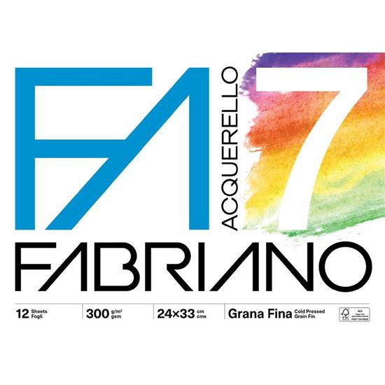 BLOCCO F7 ACQUERELLO 24x33 300gr 12ff