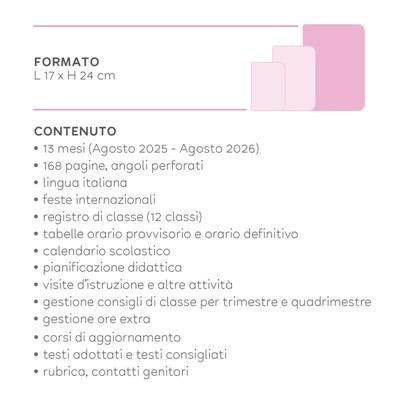 AGENDA 2026 DOCENTE 13mesi WEEK DEEP GRAPHITE 17x24 LEGAMI