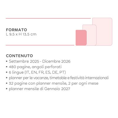 AGENDA 2025/2026 16mesi DAY MYSTIC LILAC 13,5x9,5 LEGAMI