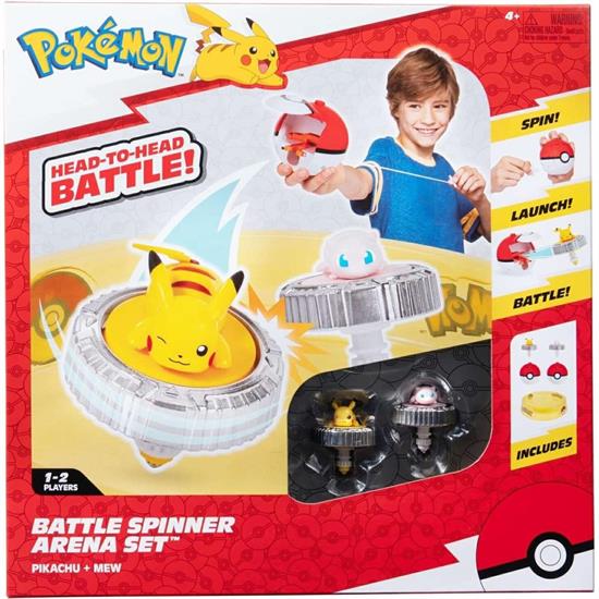 POKEMON ARENA CON TROTTOLA E 2 PERSONAGGI