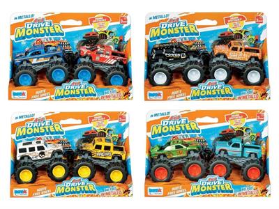SET 2 AUTO DIE CAST 4x4 DRIVE MONSTER