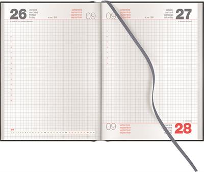 AGENDA 2026 A5 QUADRETTI MADRID ROSSO GIORNALIERA S/D