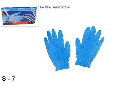 GUANTI MISTO NITRILE 100pz TG.S BLU