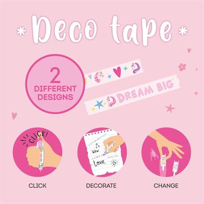 PENNA A NASTRO DECORAZIONI - DECO TAPE LEGAMI - UNICORN