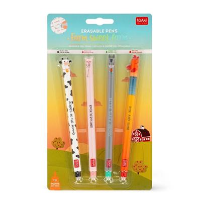 PENNE CANCELLABILI 4pz LEGAMI - FARM SWEET - edizione limitata