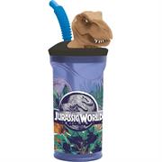 BICCHIERE 3D C/CANNUCCIA JURASSIC WORLD