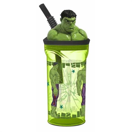 BICCHIERE 3D C/CANNUCCIA HULK